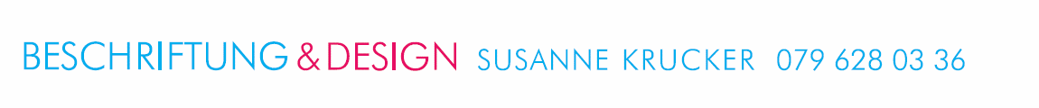 Beschriftung und Design Susanne Krucker
