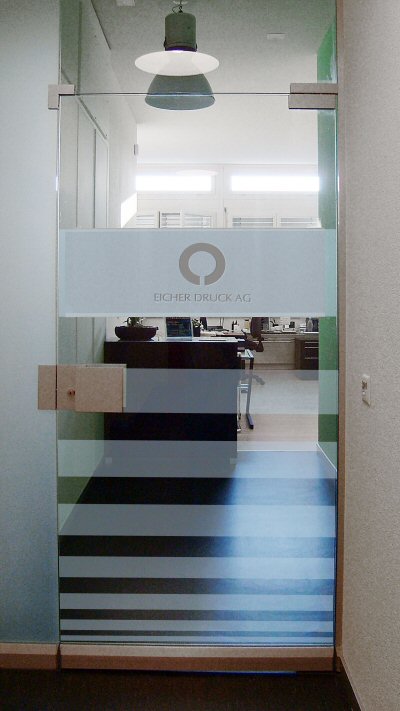 Sichtschutz - Logo - Sichtschutz Glastüre