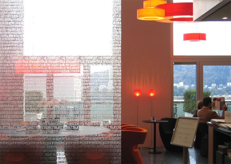 Sichtschutz - Glastrennwand 