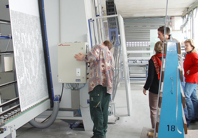 Sichtschutz - Glasscheibe - Sandstrahlen